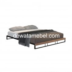 Steel Bed Frame Size 160x200 - XAVIER HIRO 160 / Dark Grey